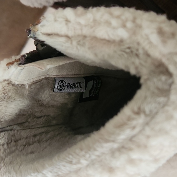 Timberland Brown Leather Insulated Boots with Cream Shearling - Picture 6 of 10